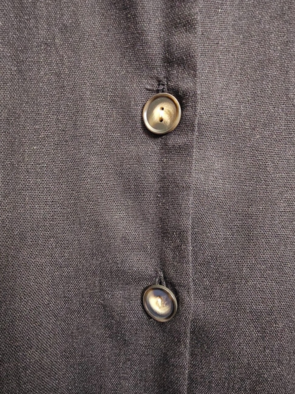 Monteau Los Angeles Black Linen Blend Halter Button-Front Dress Size Small NWOT - Picture 4 of 5